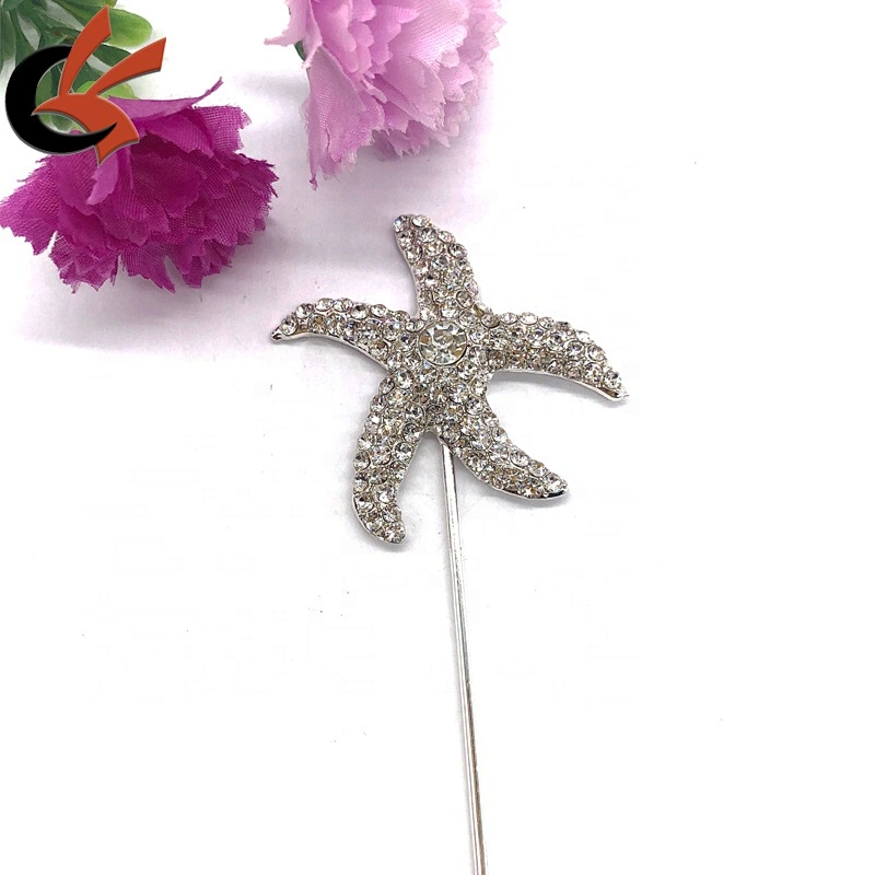 Wholesale wedding and party cake decoration star shape rhinestone cake topper