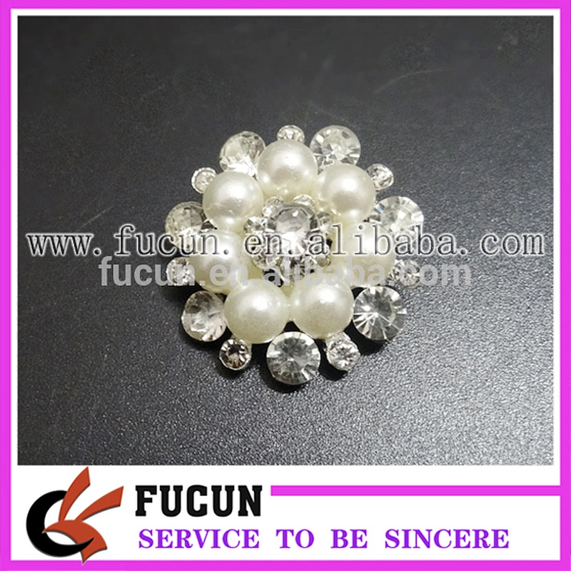 cheap flower rhinestone colorful pearl brooch, small pearl brooch pin