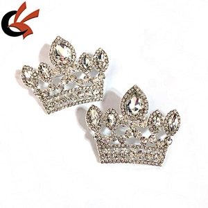 Wedding Bridal Crown Brooch Shinning Clear Rhinestone Silver Plated Cross Pin Brooch