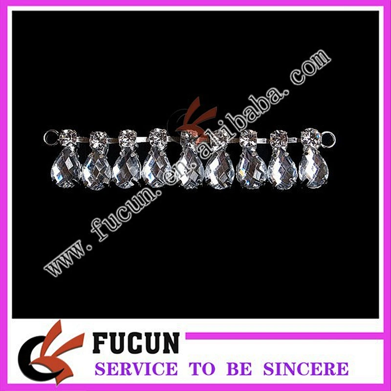 Crystal Rhinestone Bikini Connector Buckle Metal Chain For Swimwmming Wear
