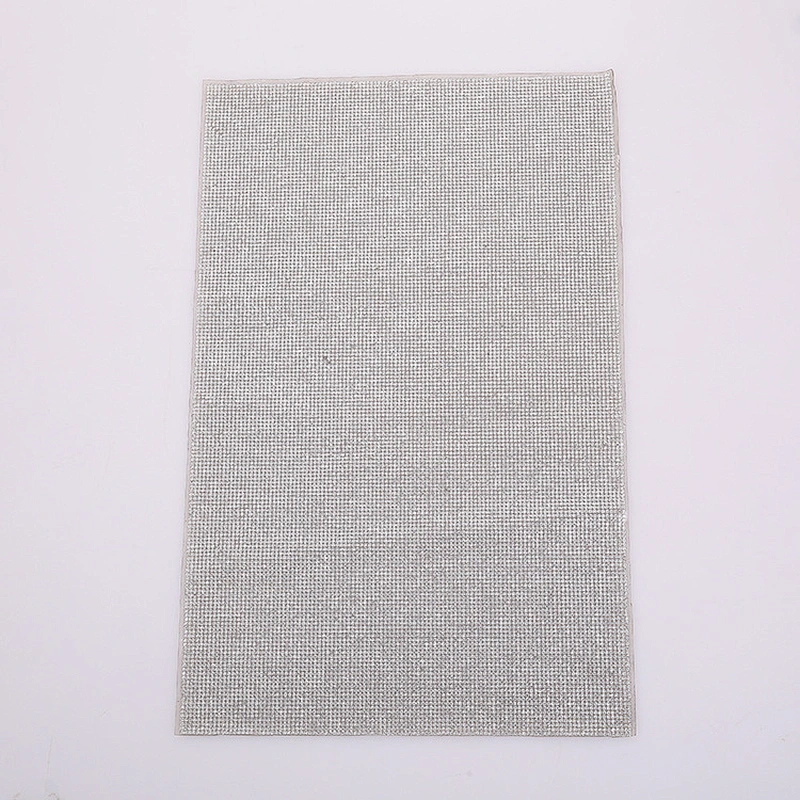 24*40cm High Quality Hotfix Motif Mesh Self Adhesive Rhinestone Crystal Sticker Mesh Sheet