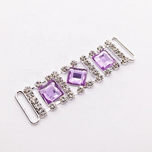 Cheap Price 7.5cm Short Upper Colors Crystal Rhinestone Paved Bikini Connector