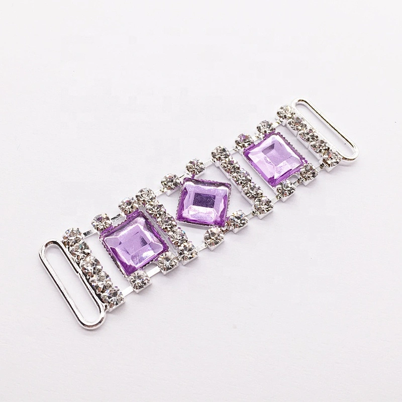 Cheap Price 7.5cm Short Upper Colors Crystal Rhinestone Paved Bikini Connector