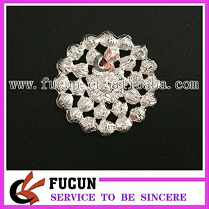Rhinestone Crystal Bridal Wedding Flower Bouquet Cake Round Brooch Pin