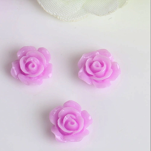 cheap 10mm resin rose flower assorted colour artificial floral rose for DIY dress decoration