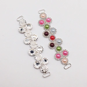 Fashion jelly women swimming wear assorted colored pearl beads bikini connector