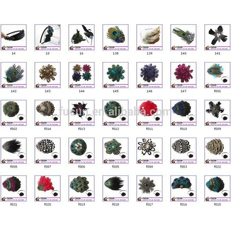 cheaper fashion mixed colour womens feather headbands china wholesale