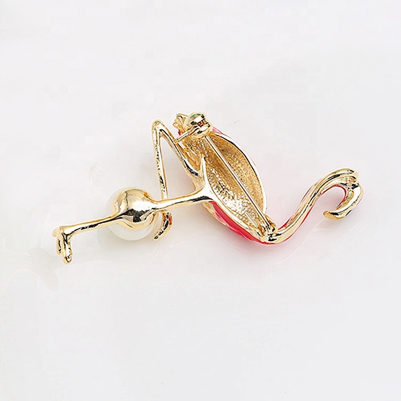 China Wholesale Latest Wedding Favor Design Enamel Flamingo Animal Brooch Pin