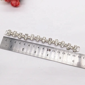 Clear flower crystal rhinestone connector for bikini