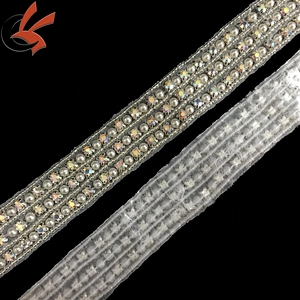 Wedding Bridal Belt Rhinestone Crystal Applique Trim for Bridesmaid Dress