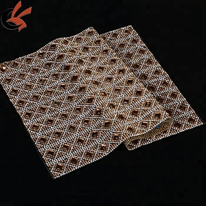 whoeslae fabric glass strass rolls hot fix crystal rhinestone mesh