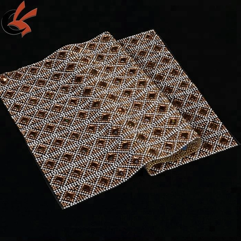 whoeslae fabric glass strass rolls hot fix crystal rhinestone mesh