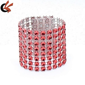 Wholesale Napkin Rings Silver Bling Rhinestone Diamond Elegant Wedding Party Handmade Napkin Ring