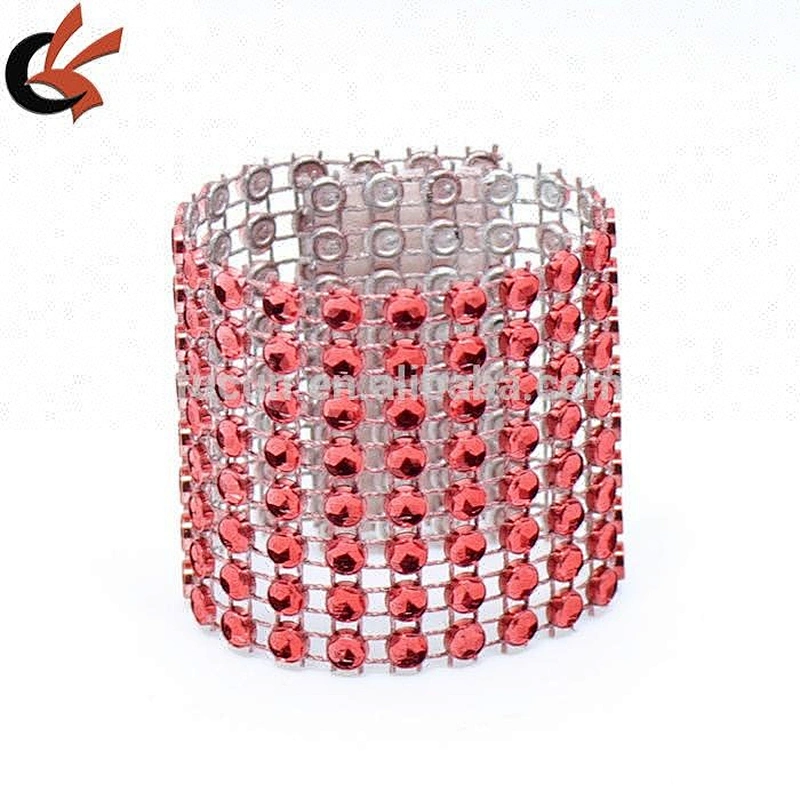 Wholesale Napkin Rings Silver Bling Rhinestone Diamond Elegant Wedding Party Handmade Napkin Ring
