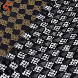 40*24cm hot fix crystal rhinestone mesh for shoe decoration