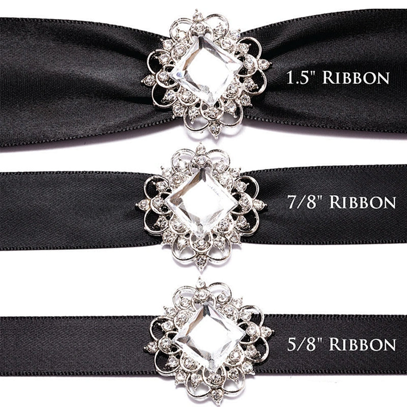 Wholesale Rhinestone Vintage Invitation Buckles Vintage Style Wedding Bling Craft Supplies Buckle Slider