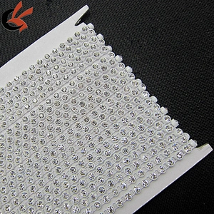 plastic clear rhinestone banding trimming