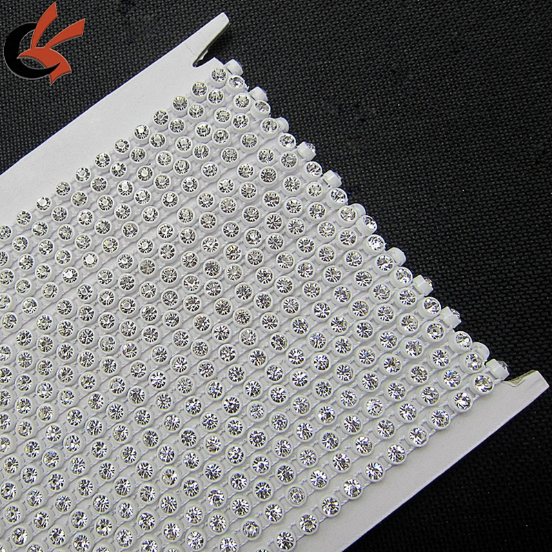 plastic clear rhinestone banding trimming