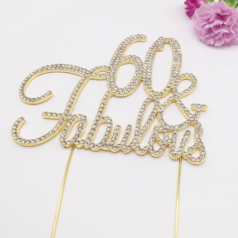 Party occasion new item 2018 celebrates 60th birthday cake decoration cake topper favors
