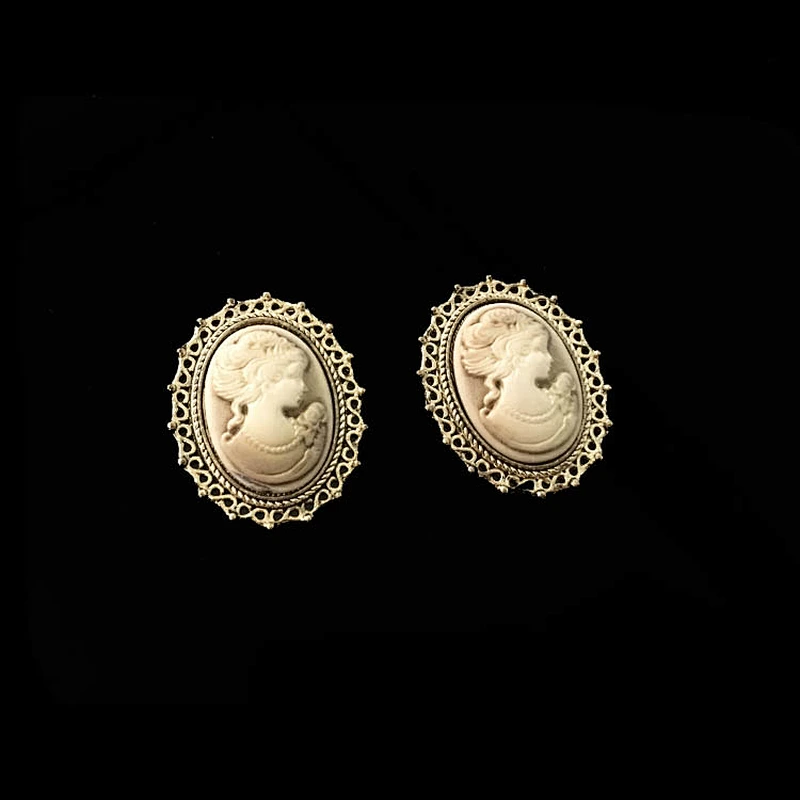 Fashion Jewelry style Antique Gold Silver Plating Vintage cameo brooch
