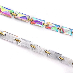 Handmade  AB clear resin Rhinestone Trim