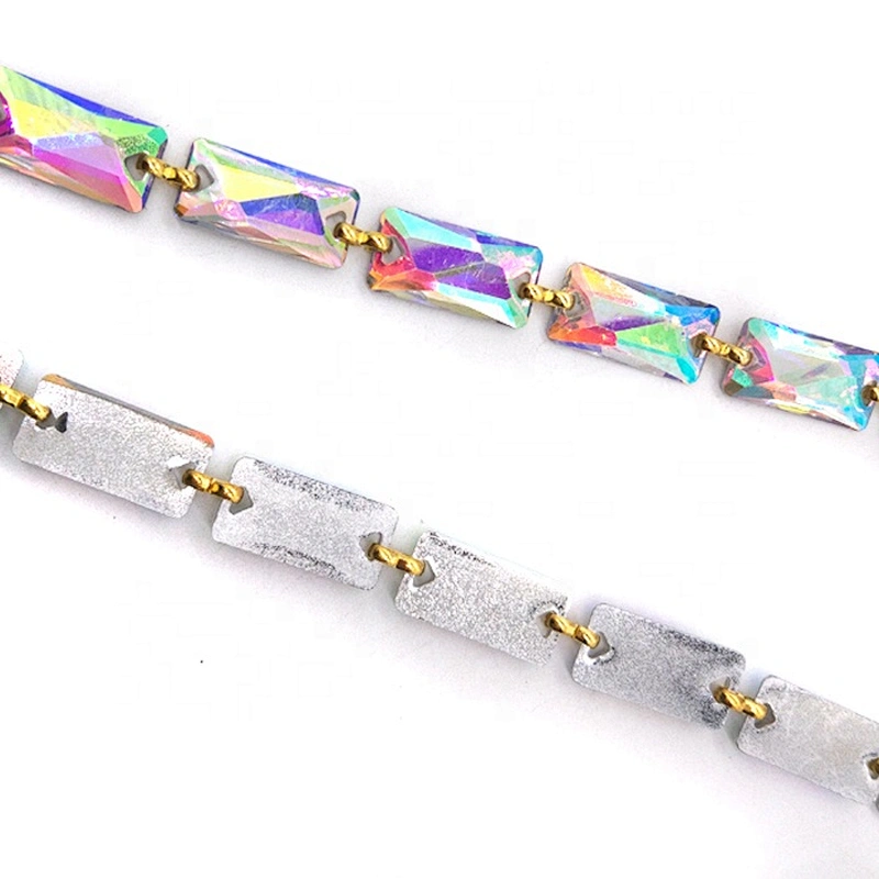 Handmade  AB clear resin Rhinestone Trim