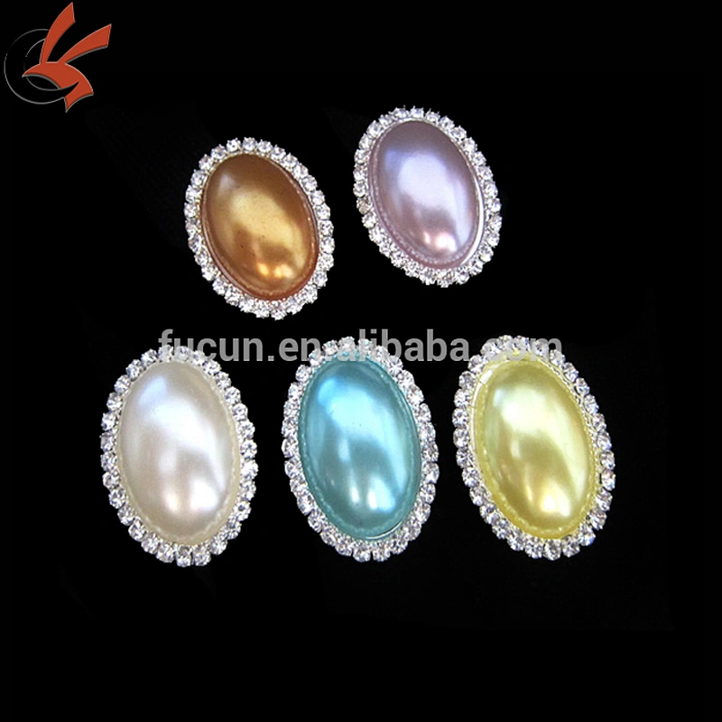 Wholesale clear rhinestone imitation pearl Brooch for Wedding card