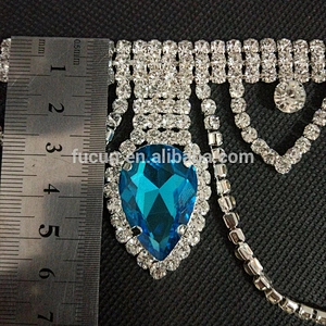 wholesale crystal hang rhinestone connector for bikini