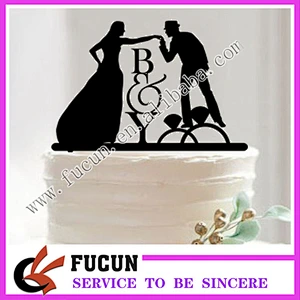 Acrylic wedding cake topper