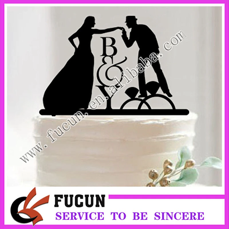 Acrylic wedding cake topper