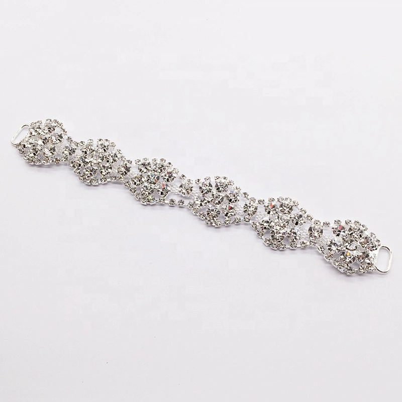 fashion jewelry silver rhinestone stage bikini connector for swimwear show