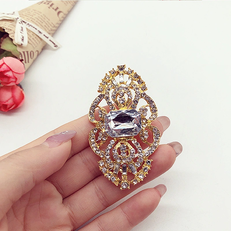 wholesale metal gold rhinestone napkin rings wedding