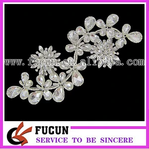 Sparkling Beautiful Lady Clear Crystal Rhinestone Fasion Sewing On Applique