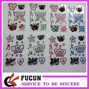 Wholesale Custom Christmas Halloween Craft Gem Self-adhesive Sticker