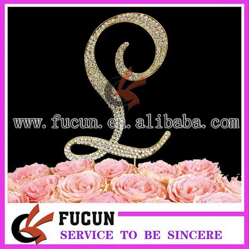 fashion diamond rhinestone cake toppers party supplies wholesale china