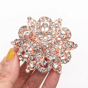 rose gold rhinestone womens set alloy metal strass jewelry brooch pin