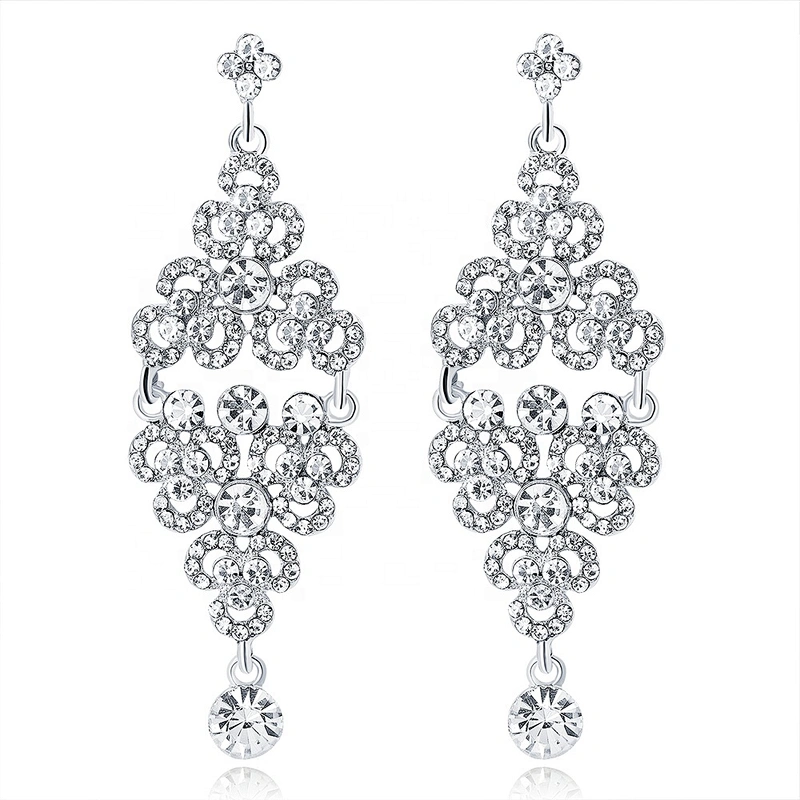 2019 fashion rhinestone jewellery crystal rhinestone ladies earrings