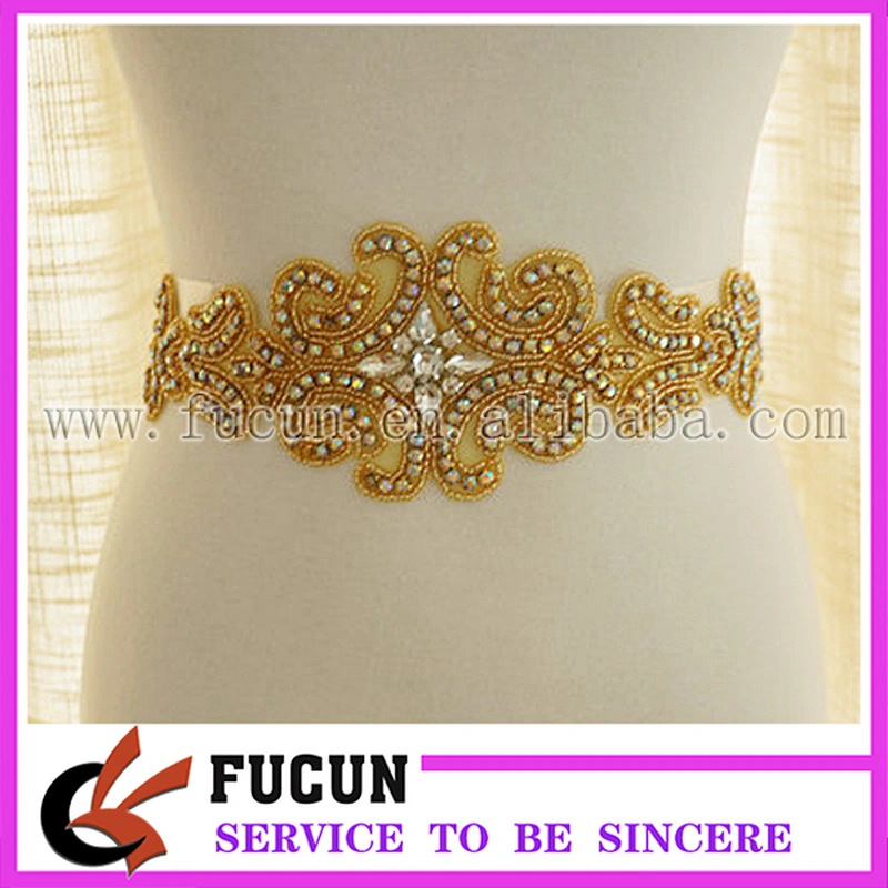 Elegant Transparent rhinestone Wedding Belt Bridal Belt Sash Belt Crystal sash