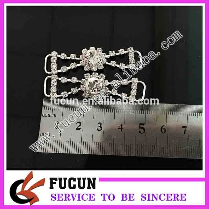 silver plating rhinestone brassiere & swim suit bikini connector wholesale