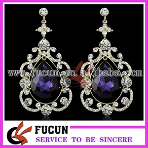 latest fashion high quality design gold plated earring jewelry
