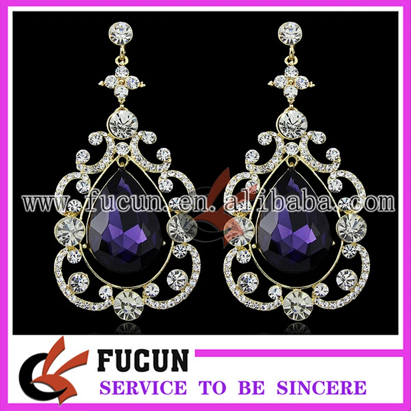 latest fashion high quality design gold plated earring jewelry