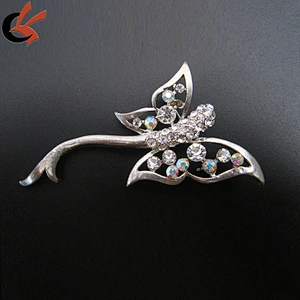 wholesale little butterfly rhinestone brooch for decoration