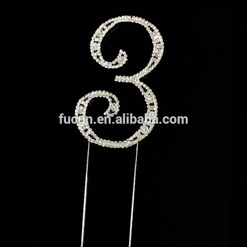 diamante fugure number 0 1 2 3 4 5 6 7 8 9 birthday cake topper