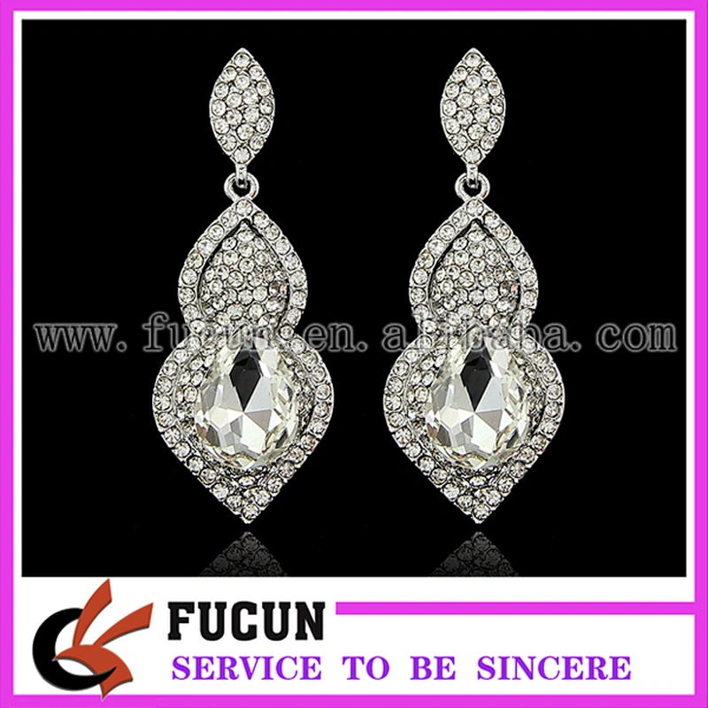 2017 fashion jewellery crystal zircon ladies earrings
