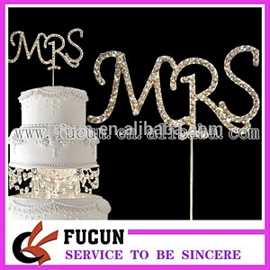 Wedding gold MRS/MR cake topper for party decoration