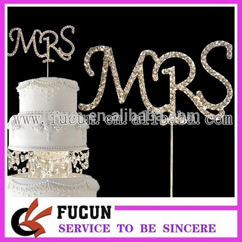 Wedding gold MRS/MR cake topper for party decoration