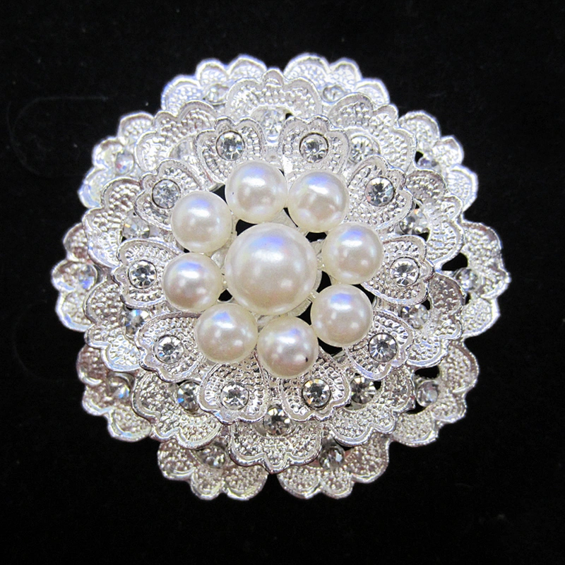 vintage costume jewellery large decorative safety brooch pin for wedding