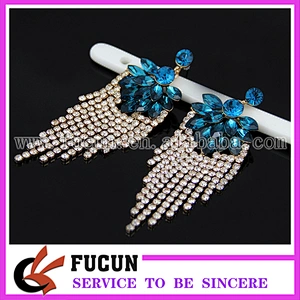 Fashion Wholesale Art Deco Dangle Rhinestone Earrings
