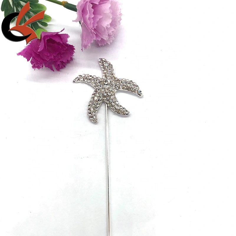 Wholesale wedding and party cake decoration star shape rhinestone cake topper