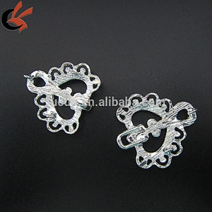 silk pair rhinestone buckles for wedding box